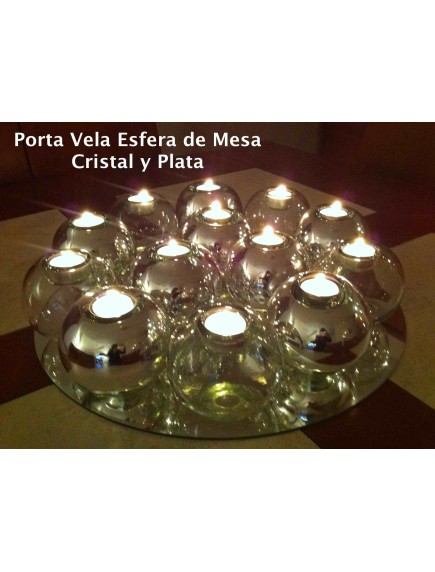 Portavela Esfera Mesa Roja